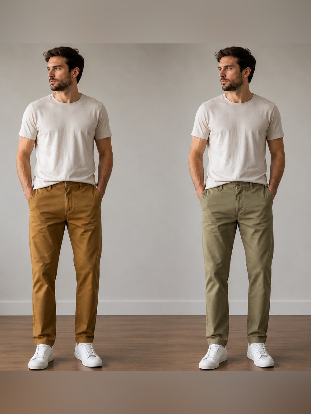 J. Crew Men's Chinos in Caramel Brown and Olive Sz 33/30